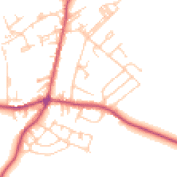 Daytime road noise heatmap for BD13 5AT