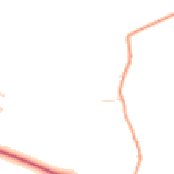 Daytime road noise heatmap for BD13 5BT