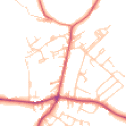 Daytime road noise heatmap for BD13 5DE