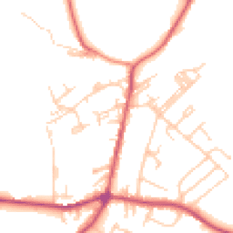 Daytime road noise heatmap for BD13 5EF