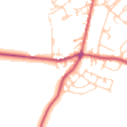 Daytime road noise heatmap for BD13 5ER