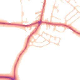 Daytime road noise heatmap for BD13 5FD