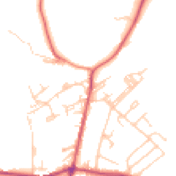 Daytime road noise heatmap for BD13 5JS