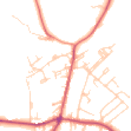 Daytime road noise heatmap for BD13 5JY