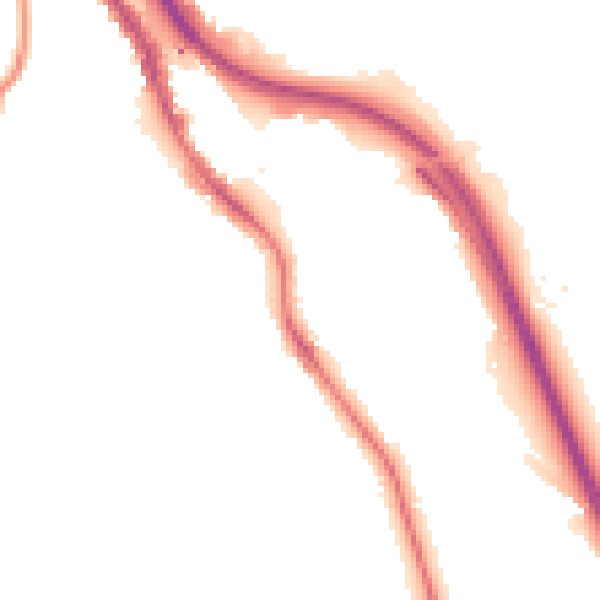 Night-time road noise heatmap for BD16 1AB