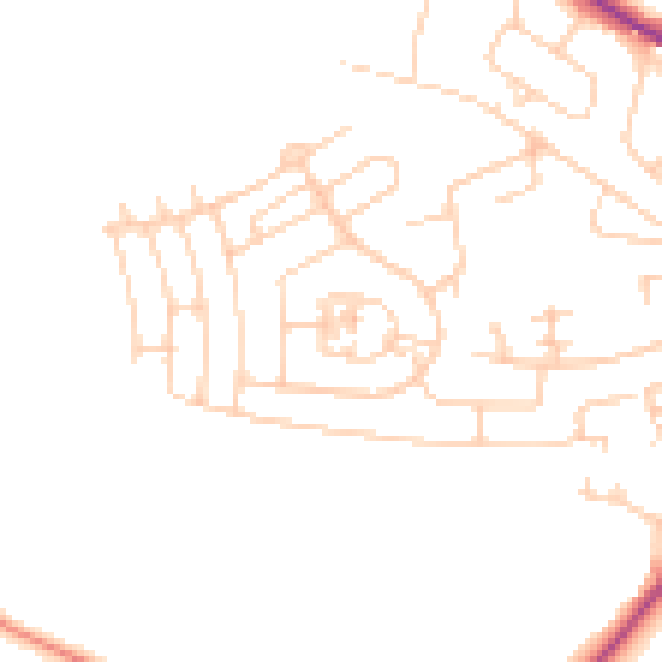 Daytime road noise heatmap for BD16 1AL