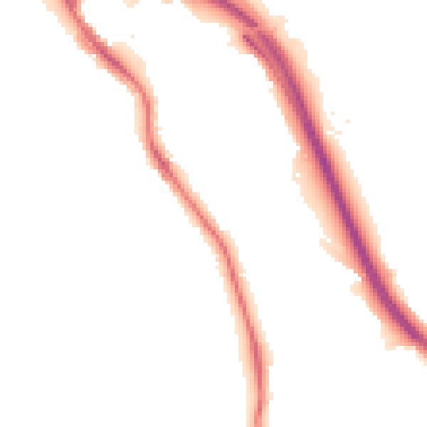 Night-time road noise heatmap for BD16 1DT