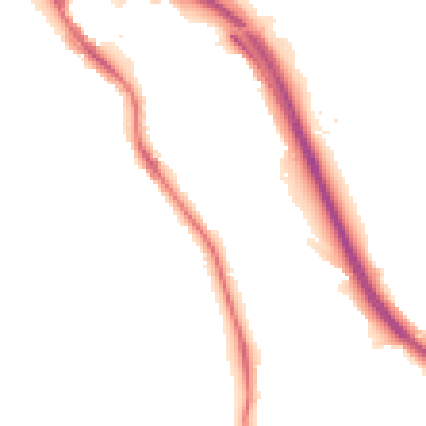 Night-time road noise heatmap for BD16 1DU