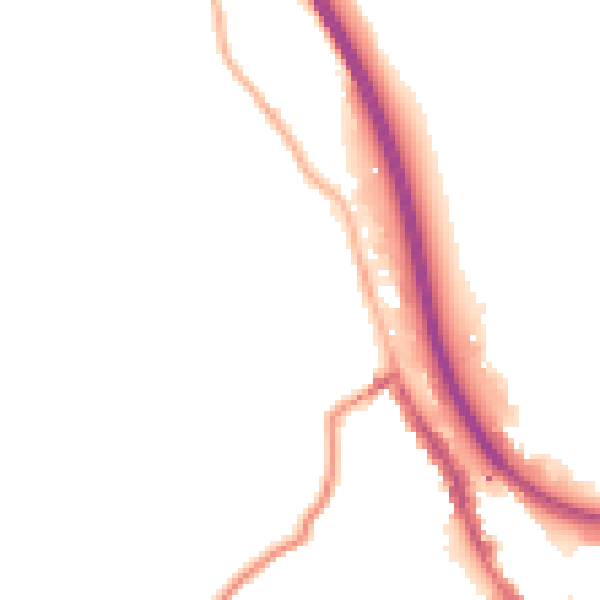 Night-time road noise heatmap for BD16 2RL