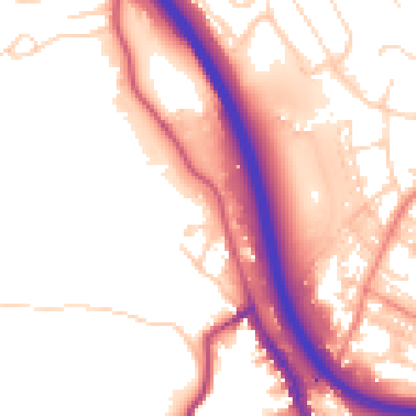 Daytime road noise heatmap for BD16 2RW