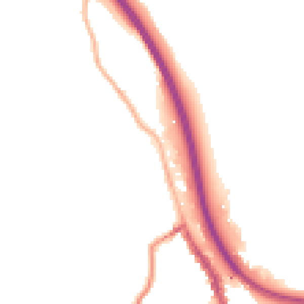 Night-time road noise heatmap for BD16 2RW
