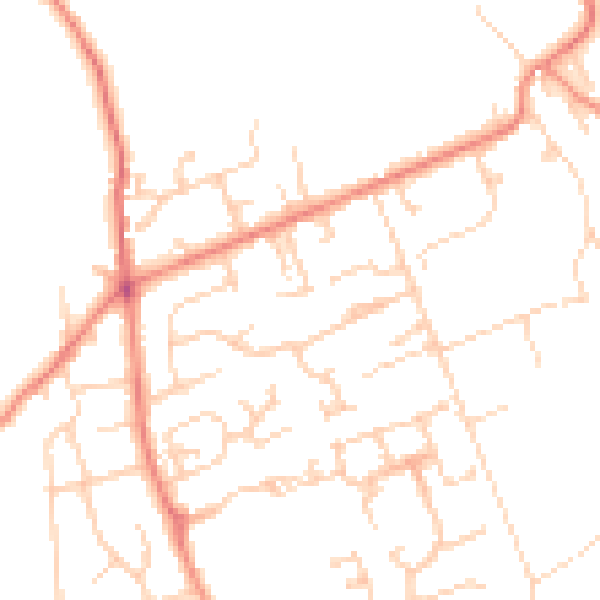 Daytime road noise heatmap for BD16 3EF