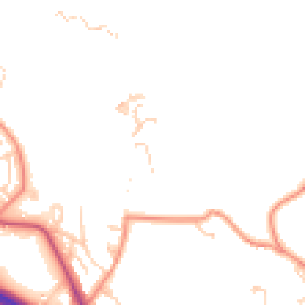 Daytime road noise heatmap for BD16 3HT