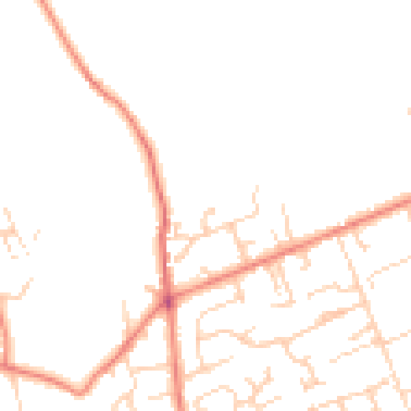 Daytime road noise heatmap for BD16 3LY