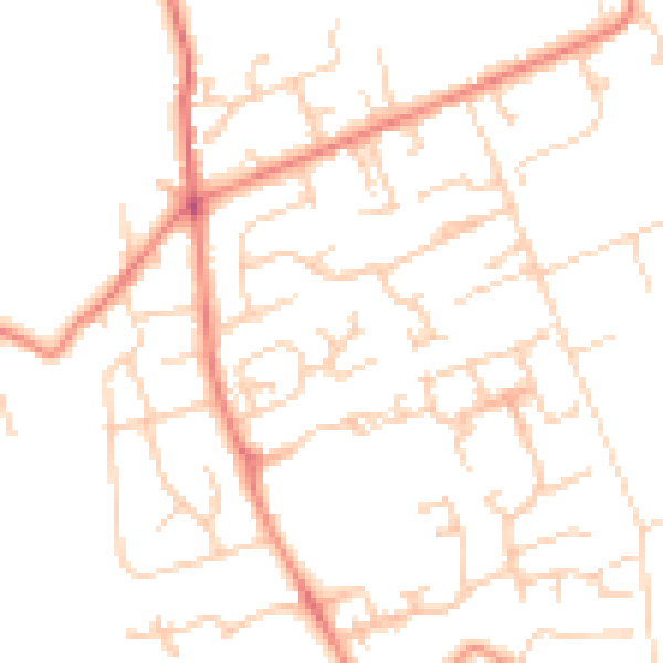 Daytime road noise heatmap for BD16 3PH