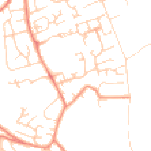 Daytime road noise heatmap for BD16 3PU