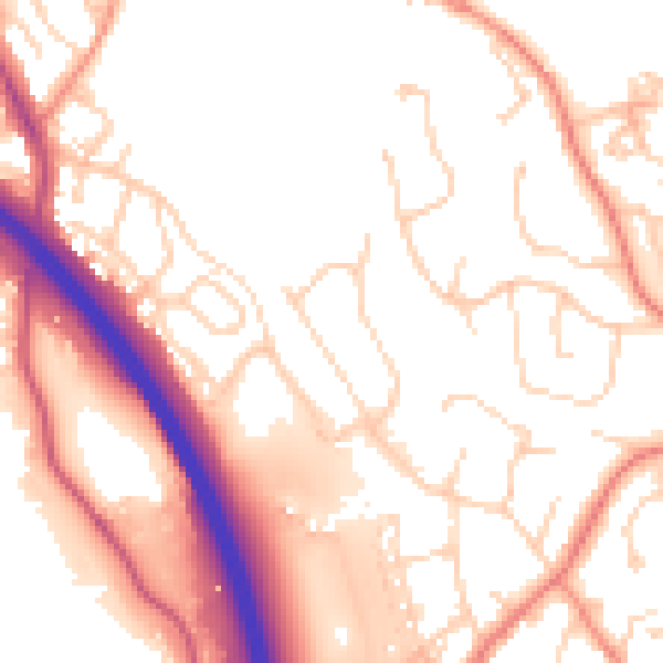 Daytime road noise heatmap for BD16 4DR