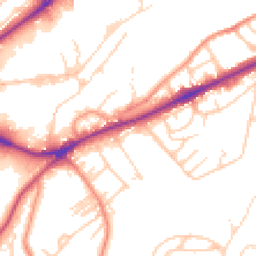 Daytime road noise heatmap for BD18 1DA