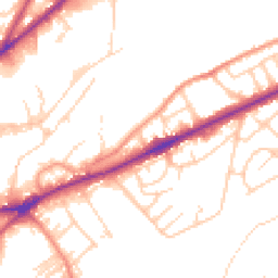 Daytime road noise heatmap for BD18 1DG