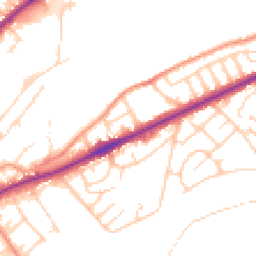 Daytime road noise heatmap for BD18 1DJ