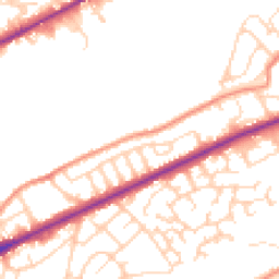 Daytime road noise heatmap for BD18 1DT