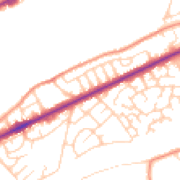 Daytime road noise heatmap for BD18 1EH