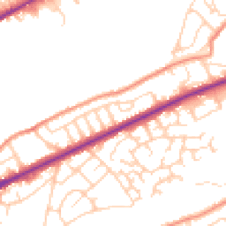 Daytime road noise heatmap for BD18 1ER