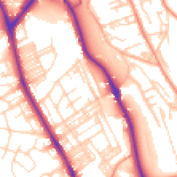 Daytime road noise heatmap for BD18 2DQ