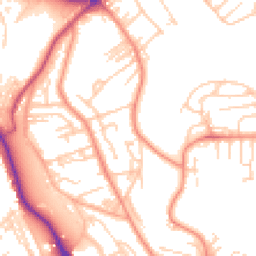 Daytime road noise heatmap for BD18 2DY