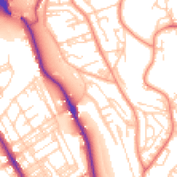 Daytime road noise heatmap for BD18 2JE
