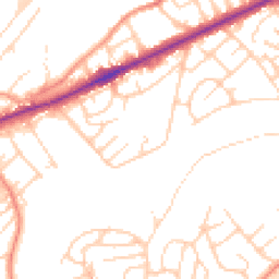 Daytime road noise heatmap for BD18 2NA