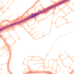 Daytime road noise heatmap for BD18 2PL