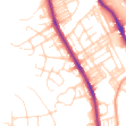 Daytime road noise heatmap for BD18 3AQ