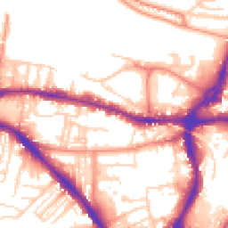 Daytime road noise heatmap for BD18 3HN