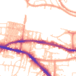 Daytime road noise heatmap for BD18 3JE