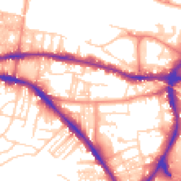 Daytime road noise heatmap for BD18 3LY