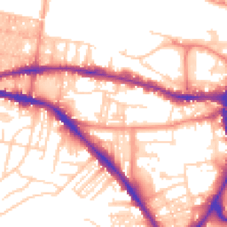 Daytime road noise heatmap for BD18 3NB