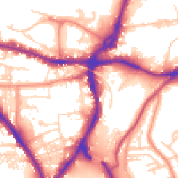 Daytime road noise heatmap for BD18 3PQ