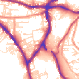 Daytime road noise heatmap for BD18 3RW