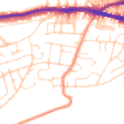 Daytime road noise heatmap for BD18 4JX