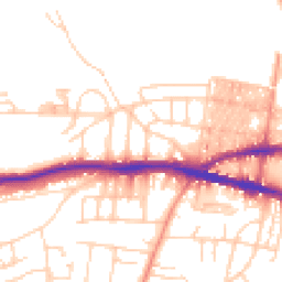 Daytime road noise heatmap for BD18 4NE