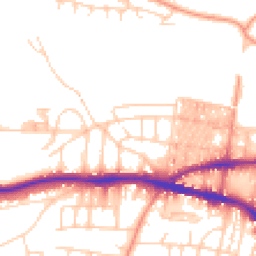 Daytime road noise heatmap for BD18 4NL