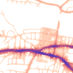 Daytime road noise heatmap for BD18 4NP