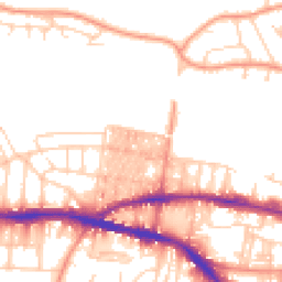 Daytime road noise heatmap for BD18 4PX