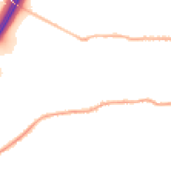 Night-time road noise heatmap for BD19 3AT