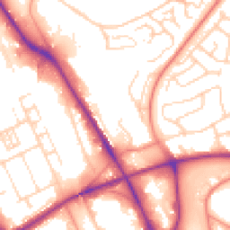 Daytime road noise heatmap for BD2 1AQ