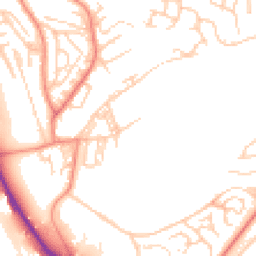 Daytime road noise heatmap for BD2 1BN