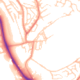 Daytime road noise heatmap for BD2 1BT