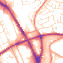 Daytime road noise heatmap for BD2 1DR