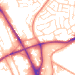 Daytime road noise heatmap for BD2 1DT